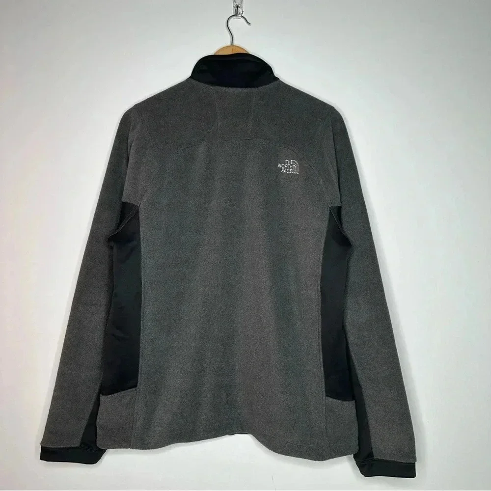 The North Face Men’s Grey/Black Zip Up Fleece Jacket Size Medium